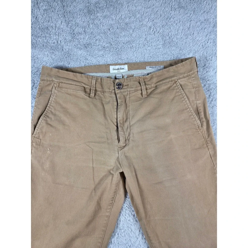 Goodfellow & Co Mens Hennepin Chino Slim Straight Pants‎ Tan Khaki 34x30